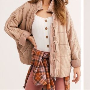 Free People Quilted Dolman Jacket